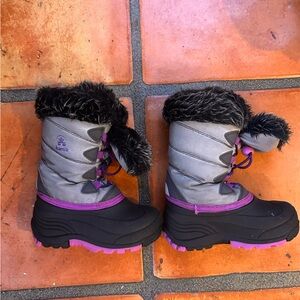 Kamik Toddler Snow Boots 9C | Waterproof Winter Boots | Grey Purple